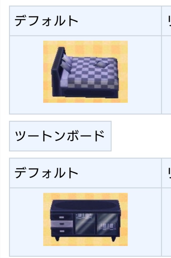 どうぶつの森　好きだったシリーズ家具