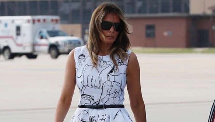 Did Melania Trump's Dress Feature Drawings by Victims of Sexual Abuse?