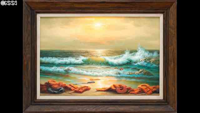 ヨーロッパの難民危機を描いたバンクシーの油絵 3億円で落札 - ライブドアニュース