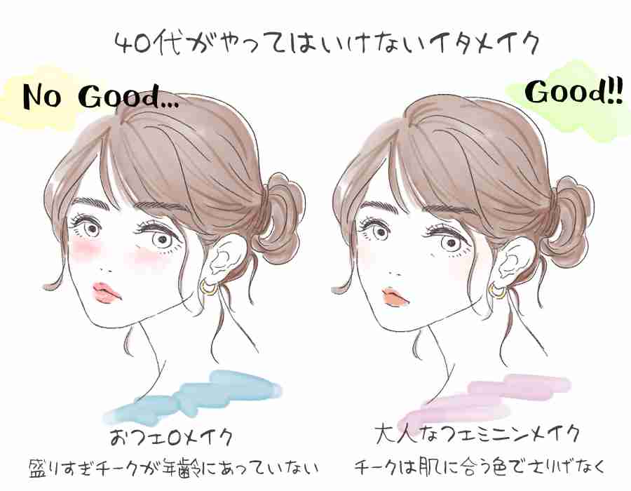 当てはまってたらヤバイ！40代がしてはいけない痛いメイク