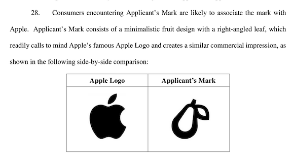 Apple、梨のロゴアイコンを使用したアプリ開発者を商標違反で訴え