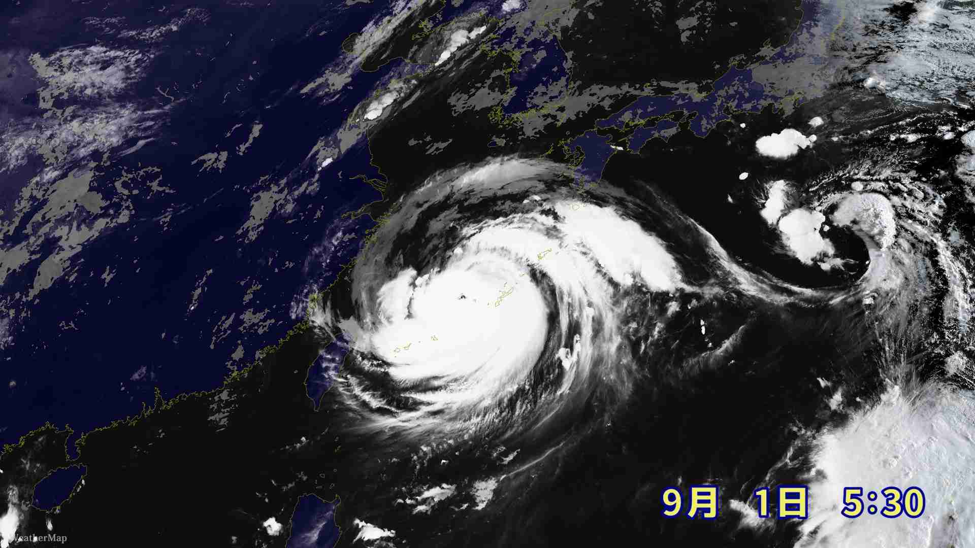 台風9号　暴風域を伴い沖縄に直撃　東海から西では暑さ続く（ウェザーマップ） - Yahoo!ニュース