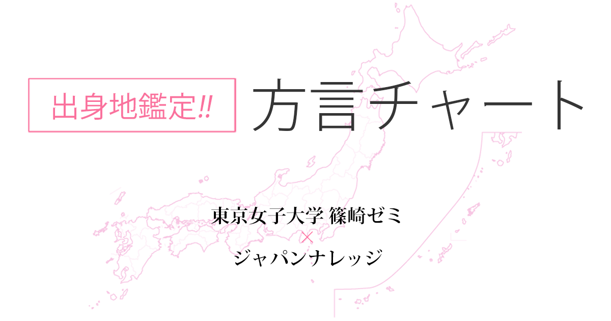 出身地鑑定!! 方言チャート