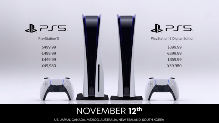 PS5発売は11月12日！通常版が49,980円、デジタルエディションは39,980円…予約は9月18日スタート！