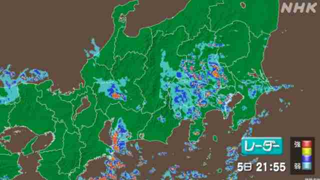 関東甲信 大気不安定 局地的に非常に激しい雨 | 気象 | NHKニュース