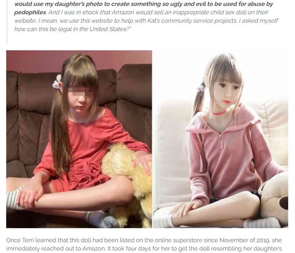 8歳娘に酷似の幼児型ラブドールを発見　母親「写真を盗用された」とショック（米）
