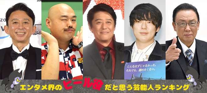 エンタメ界のヒール役だと思う芸能人ランキング　1位は坂上忍