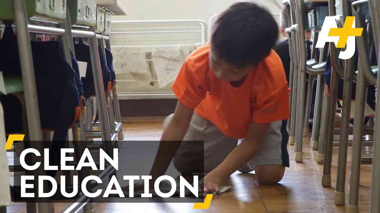 Japanese Students Clean Classrooms To Learn Life Skills - YouTube
