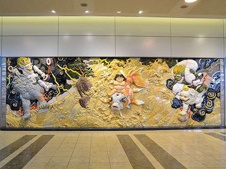 仙台空港に大友克洋さん原画の巨大レリーフ設置－荒波乗り越え、前へ - 仙台経済新聞