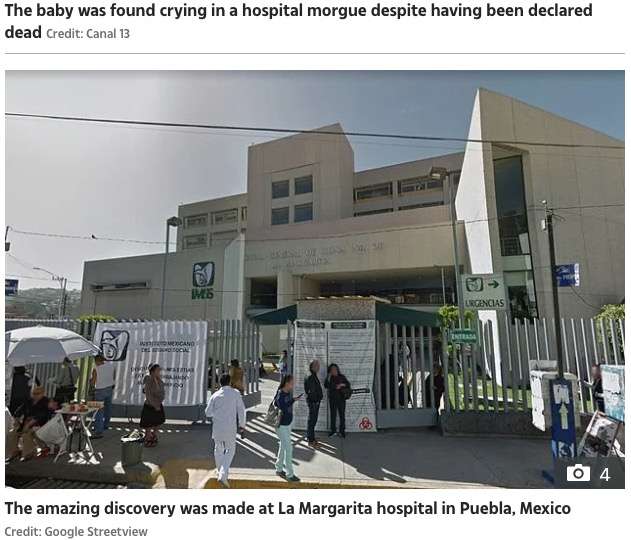 【海外発！Breaking News】死産の新生児、6時間後に遺体安置所で泣き声あげる　医師の誤診か（メキシコ）＜動画あり＞ | Techinsight（テックインサイト）|海外セレブ、国内エンタメのオンリーワンをお届けするニュースサイト