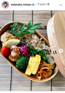渡辺美奈代、高校生次男にマツタケご飯弁当「プロ顔負け」「なんて豪華」と驚きの声