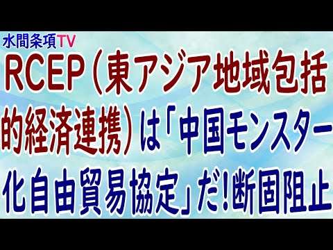 『RCEP（東アジア地域包括的経済連携）は「中国モンスター化自由貿易協定」だ!断固阻止』第294回【水間条項TV】 - YouTube
