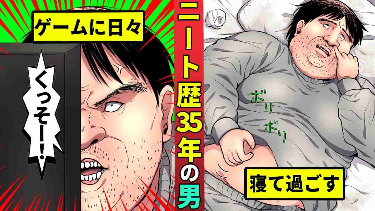 引きこもりニート歴35年の男の1日を漫画にした - YouTube