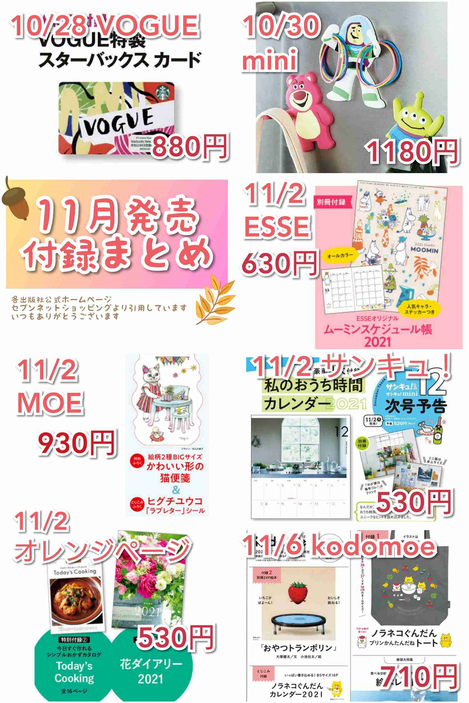 【定期トピ】雑誌付録12・1月号