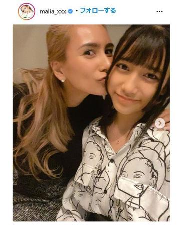 MALIA.　故KIDさんとの娘が14歳に…母娘写真が「姉妹みたい」「美人さん」