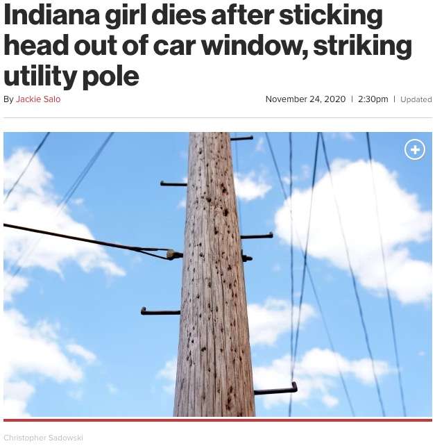 【海外発！Breaking News】自撮りによる事故か　走行車の窓から身を乗り出した少女、電柱にぶつかり死亡（米） | Techinsight（テックインサイト）|海外セレブ、国内エンタメのオンリーワンをお届けするニュースサイト