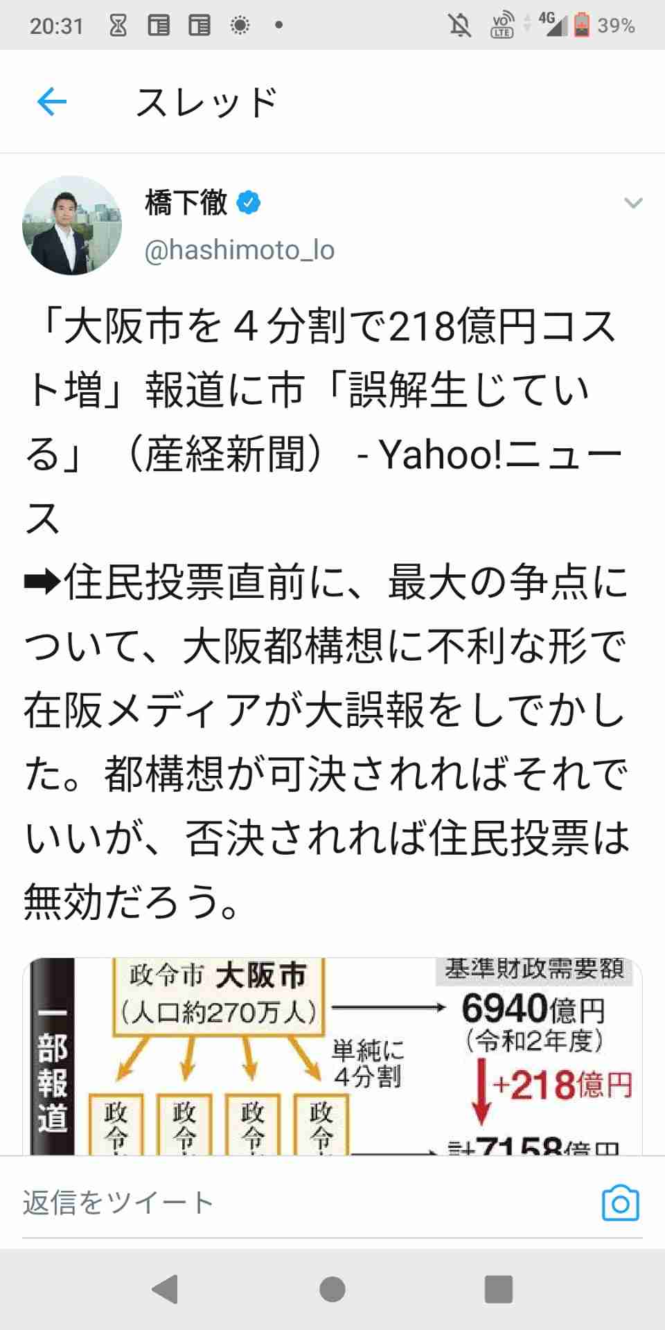【今日投票日】大阪都構想の選挙を見守るトピ