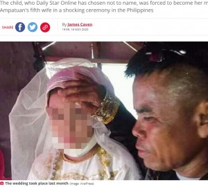 13歳女児、同じ年齢の子を持つ48歳男性と結婚　「学校には通わせる」と新郎