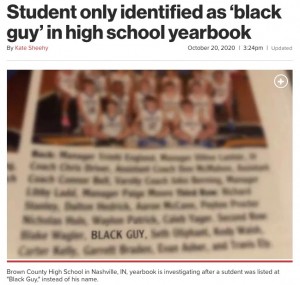高校の年鑑アルバムで黒人生徒の名前が無く「黒人の男」と記載　保護者から非難の声（米）