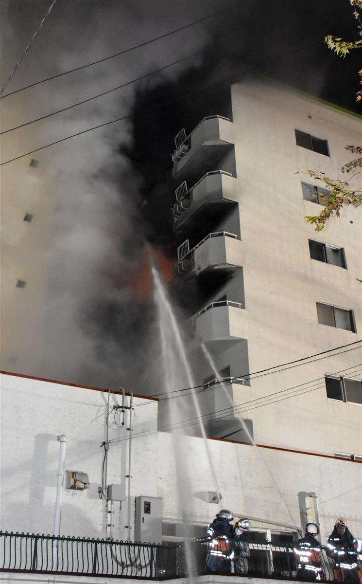 住人救助中の消防署員死亡　盛岡マンション火災