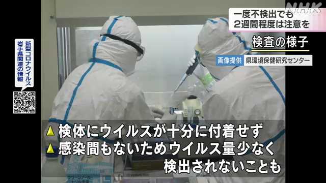 濃厚接触者 検査２度目で確認も｜NHK 岩手県のニュース