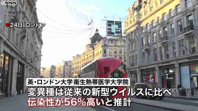 英国のコロナ変異種 従来のものより伝染性が56％高いとする研究結果 - ライブドアニュース