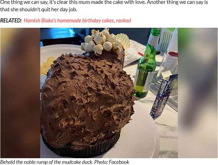 娘の誕生日に手作りした“アヒルのケーキ”　その出来栄えに母親「笑わないでね」（豪）