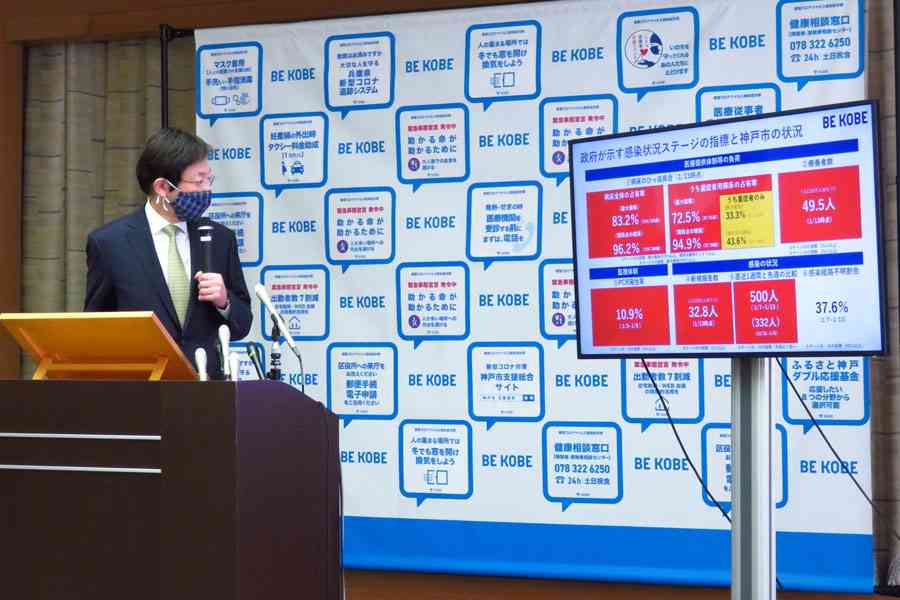 神戸市のコロナ病床占有率96％超、市長「局面が変わった」