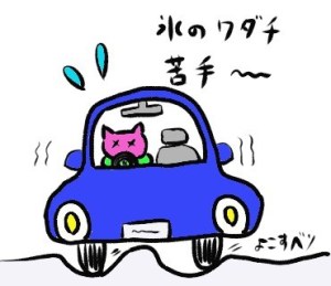 雪道運転してる人
