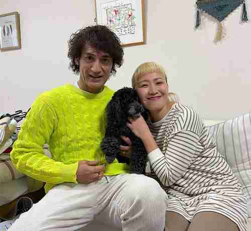 丸山桂里奈、夫＆愛犬と幸せ溢れる3ショット