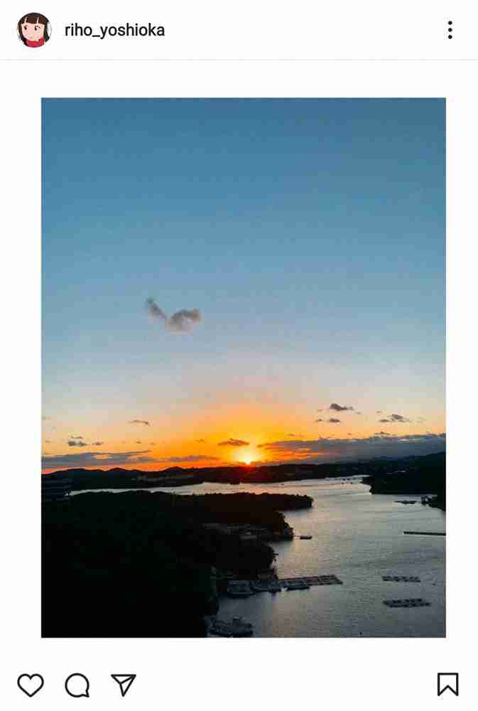 何に見える？吉岡里帆が投稿の雲の写真が話題「カモメ」「リス」「天使」などの声