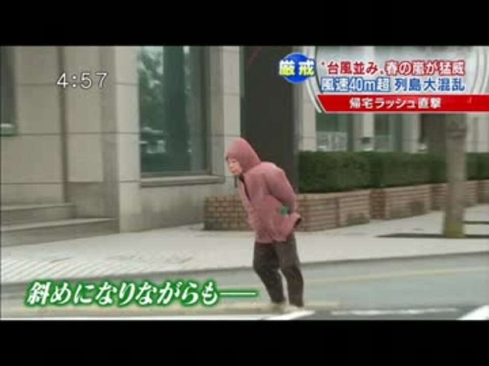 強風時、意地でも傘をさしている人について
