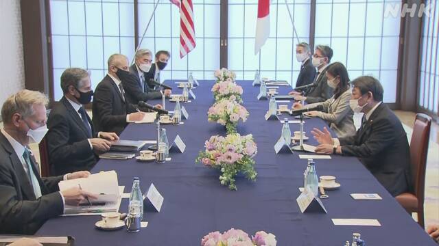 日米外相会談 中国の一方的な現状変更の試みに深刻な懸念共有 | NHKニュース