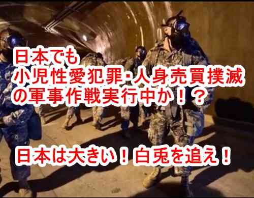 日本国内で小児性愛犯罪ペドフィリアと人身売買犯罪の掃討作戦が開始されている可能性！アメリカ特殊部隊と自衛隊で共同作戦実施か！？ ｜ 地球人類の光と闇