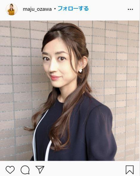 小沢真珠 ゆる巻き上品コーデで母の顔「長女の卒園式で泣いてしまいました」