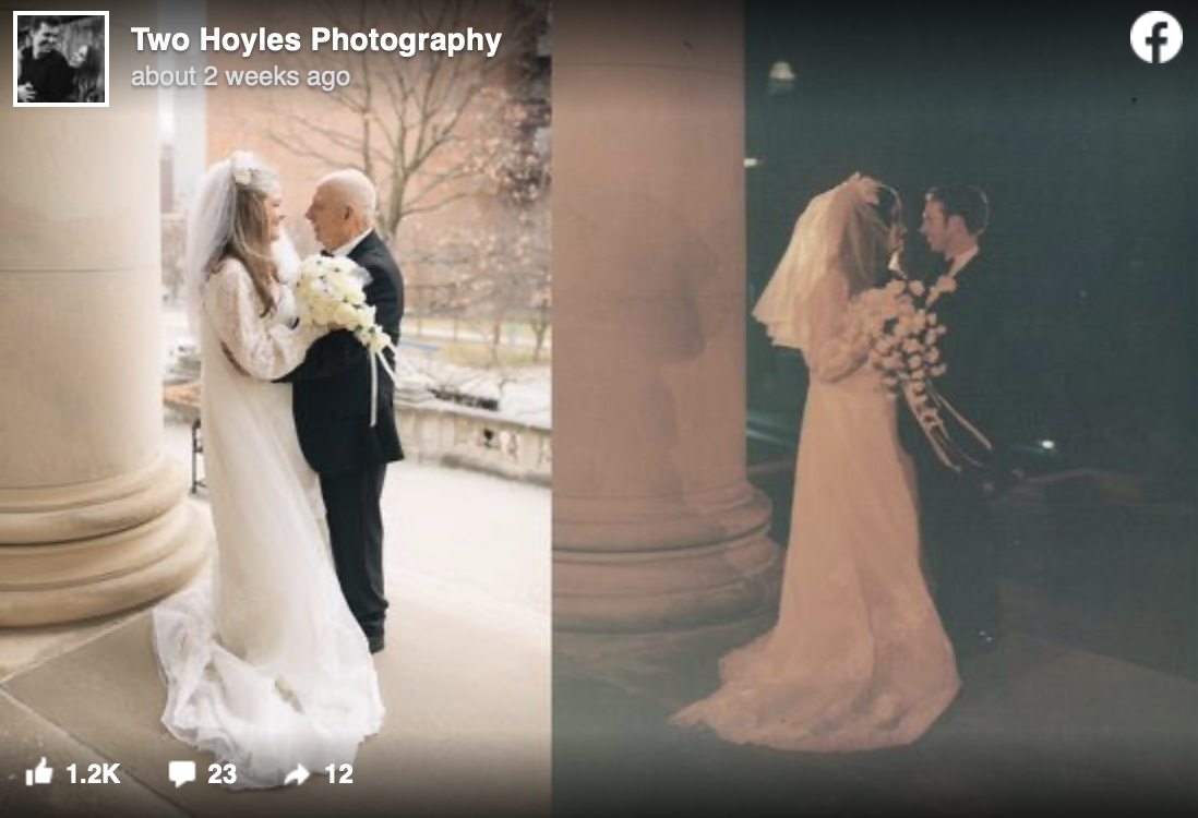 結婚50周年の記念に♡ウェディング写真を再現した夫婦が話題