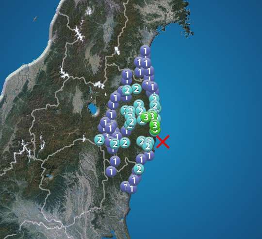 福島県で震度3の地震発生（ウェザーニュース） - Yahoo!ニュース