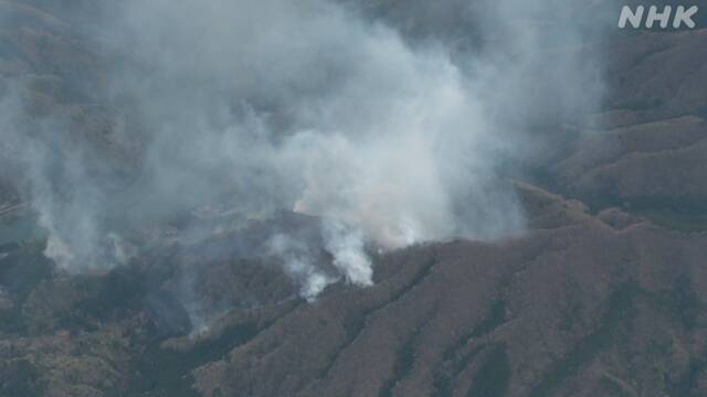 群馬 みどり市で山火事 延焼続く 近隣の24世帯に避難指示 | NHKニュース