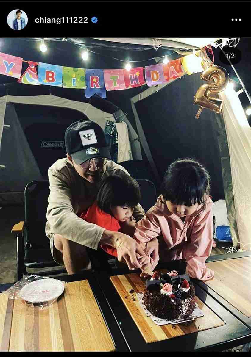 福原愛さんの夫・江宏傑、長男の２歳誕生日をキャンプで祝う…３人でケーキ切り分ける様子など公開 : スポーツ報知