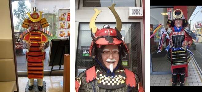 KFC店頭に「武者カーネル」登場、鎧兜は従業員の手づくり、約100店舗で展示/日本ケンタッキー・フライド・チキン