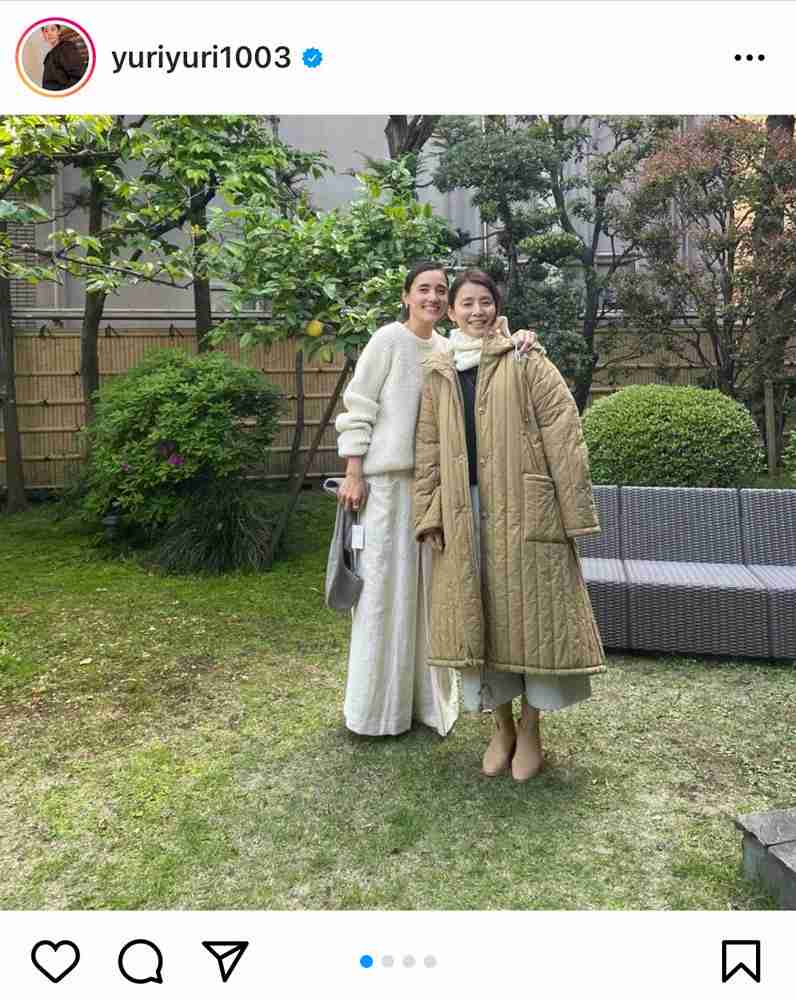石田ゆり子、一色紗英と20年以上ぶりに再会2ショットに「仲良し姉妹みたい」の声