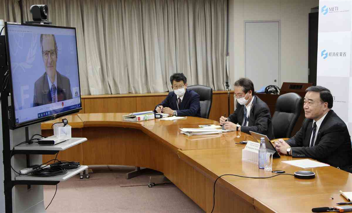 福島第１原発処理水放出　ＩＡＥＡの調査団、夏ごろの日本派遣で今後調整　梶山経産相とグロッシ事務局長が会談 - 産経ニュース