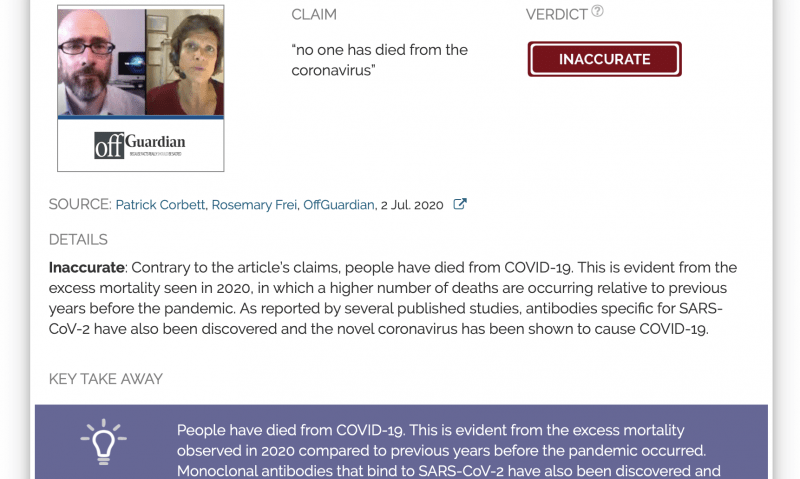 People have died from the coronavirus, contrary to article claiming to report pathologist’s “revelations” on COVID-19 - Health Feedback