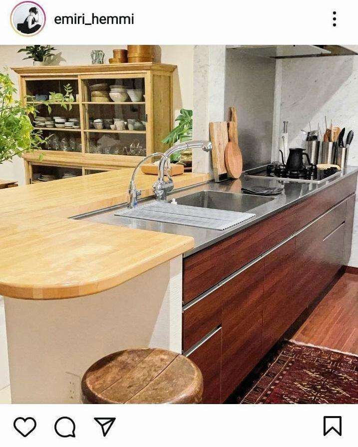 辺見えみり　木で統一感＆温かみ、新居のキッチンに「素敵すぎ」の声続々