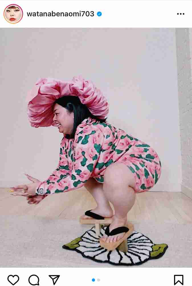 渡辺直美「鬼の体幹」　“一本歯”天狗下駄でスクワット　フォロワー驚き「アスリート並み体幹」