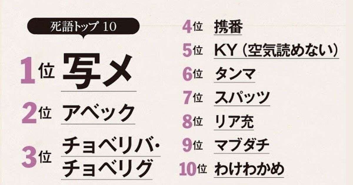 死語だけど未だに使ってしまう言葉
