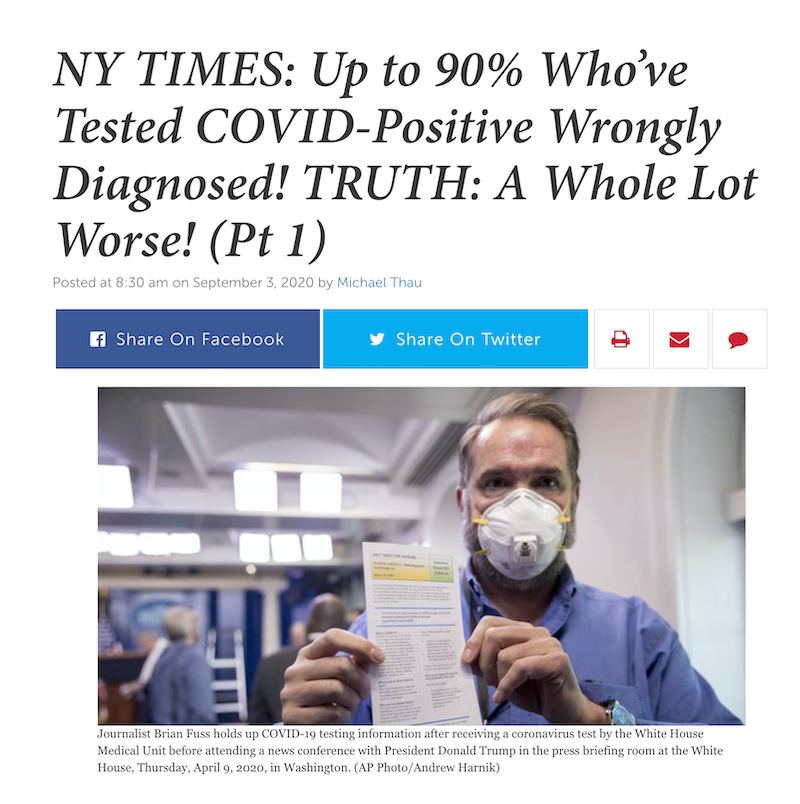 [新型コロナFactCheck] 「NYタイムズがPCR陽性の9割は誤診と報道｣は誤り 曲解された米国の情報が拡散  |  InFact / インファクト