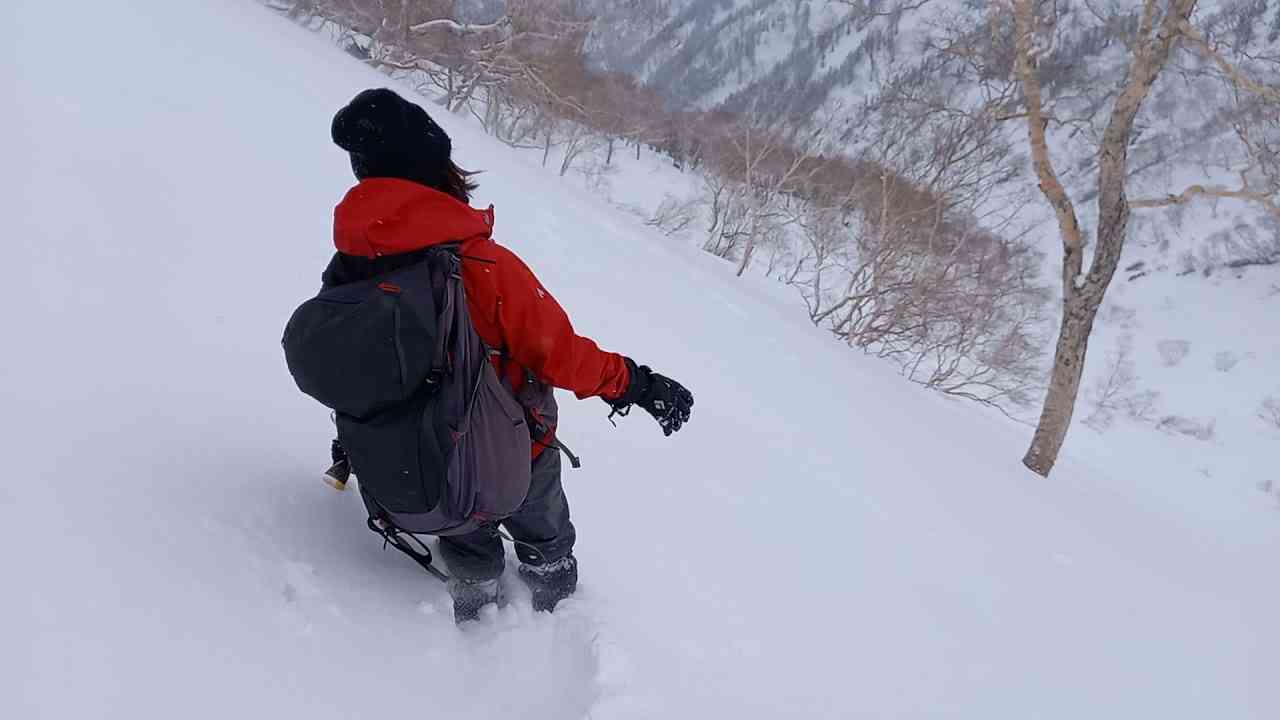 20210503 085446　猛烈な吹雪で撤退決定で下山もラッセル‼ - YouTube