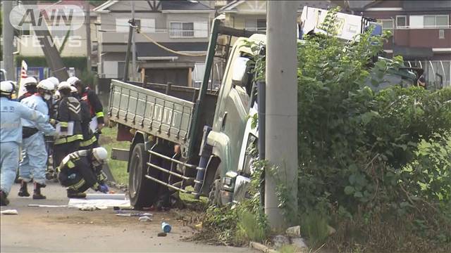 呼気からアルコール…小学生の列にトラック2人死亡｜テレ朝news-テレビ朝日のニュースサイト