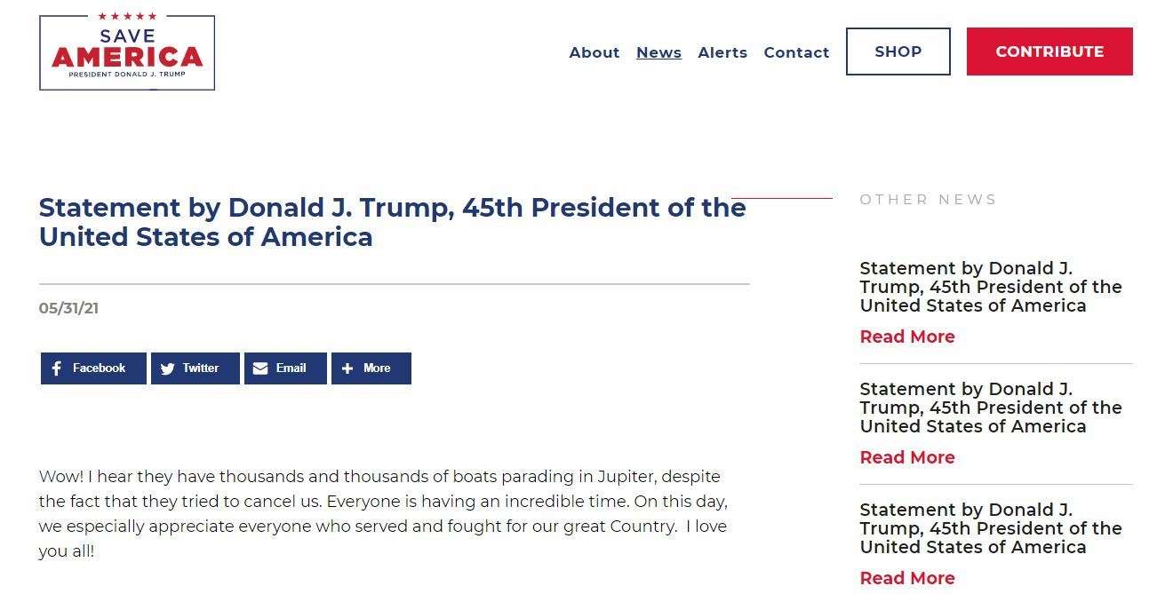 トランプ前大統領のひとりツイートサイト、約１カ月で終了 - ITmedia NEWS